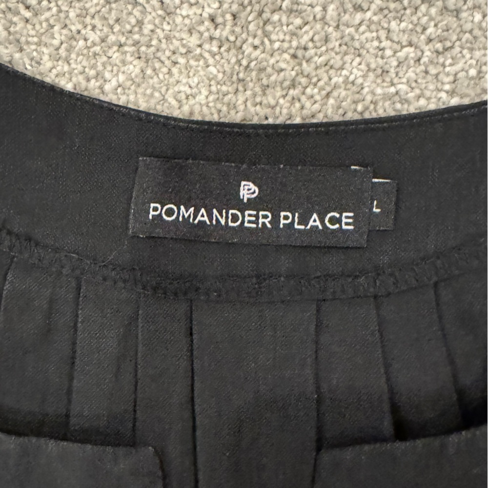 Tuckernuck Pompander Place Finley Flutter Sleeve Dress Black Size Large EUC - Picture 12 of 14